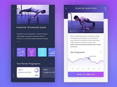 Calisthenics & street workout app WIP app calisthenics design fitness gym sport ui ux