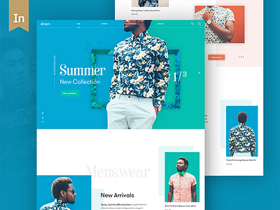 Arsen fashion store - full presentation behance clean fashion layout modern typography ui ux web webdesign