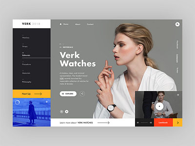 VERK Watches - alternative homepage ver clean fashion layout modern mondrianizm typography ui ux watches web webdesign