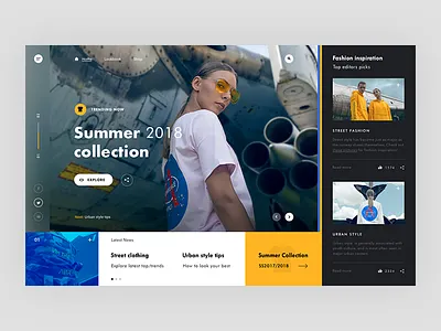 Street Fashion store 2018 clean fashion layout modern mondrianizm tech typography ui ux web