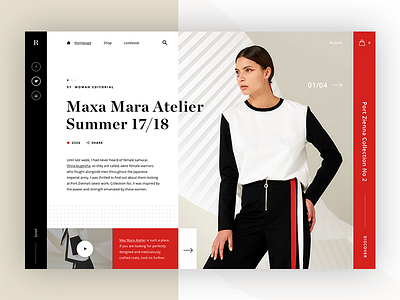 Roxane fashion store - alternative homepage ver clean fashion layout modern mondrianizm typography ui ux web webdesign