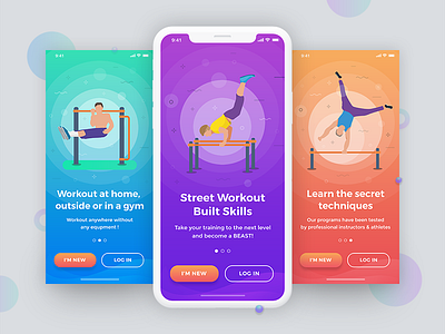 BEAST BARZ - Onboarding screens app application clean fitness gradient gym onboarding sport ui ux walkthrough