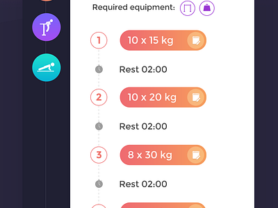 Beast Barz - sports/fitness app - profile/stats interaction - UpLabs