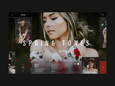 Carine fashion store homepage concept clean concept fashion modern typography ui ux web website