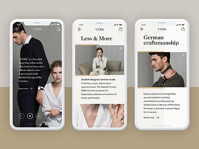 Verk homepage redesign mobile view clean fashion layout mobile modern typography ui ux web webdesign