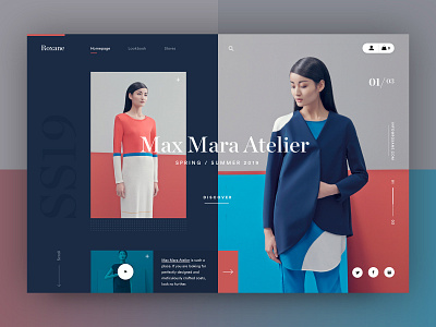 Roxane fashion store - alternative homepage ver 2 clean ecommerce fashion modern mondrianizm typography ui ux webdesign