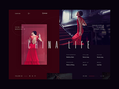 China Life - Fashion Story in Chengdu clean design fashion layout modern typography ui ux web webdesign