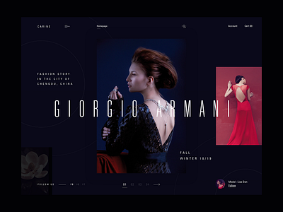 Giorgio Armani - Fall/Winter Collection clean fashion layout modern typography ui ux web webdesign