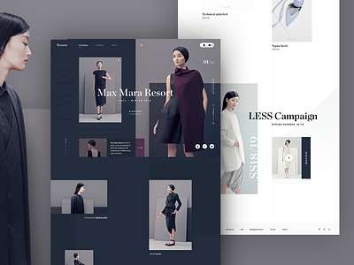 Roxane fashion store - full homepage desktop design clean design fashion layout modern typography ui ux web webdesign