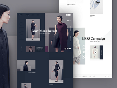 Roxane fashion store - full homepage desktop design