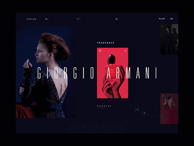 Carine fashion store - selection screen concept clean dark fashion layout modern typography ui ux web webdesign