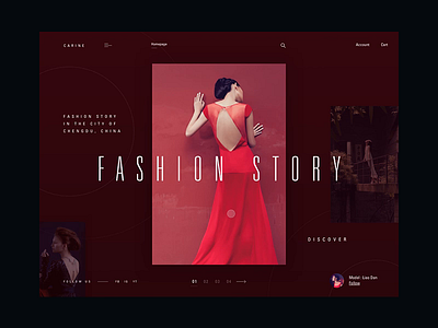 Carine fashion store - interaction concept animation fashion interaction modern principle principleformac typography ui ux webdesign