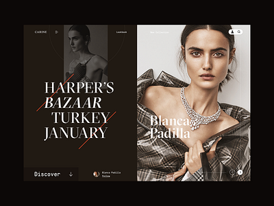 Carine fashion store - Harper’s Bazaar TR clean fashion layout modern typography ui ux webdesign