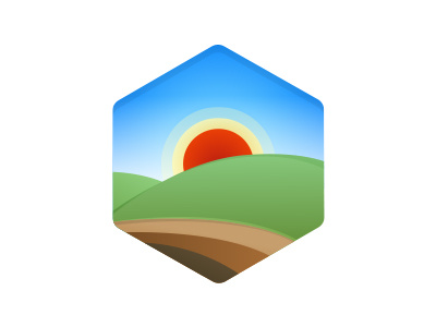 Landscape badge badge free freebies landscape vector