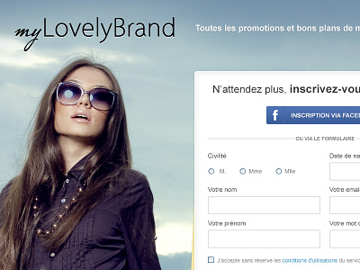 MyLovelyBrand fashion fullscreen homepage login