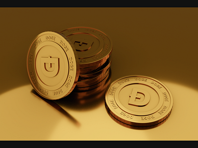 In Doge We Trust blender blender3d btc coin crypto crypto currency doge dogecoin gold money render