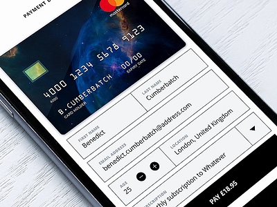 Credit card and payment screen credit card debit card form ios pay payment template