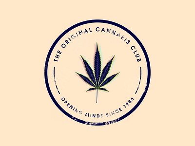Cannabis Club cannabis herb logo marijuana stamp typography vape weed