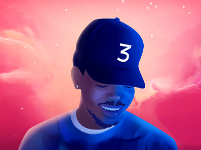 Chance The Rapper chance colored book complementary hip hop portret rap sunset the rapper vibrant