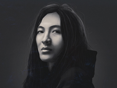 Alexander Wang black designer fashion hennes hm hoodie long hair maurits