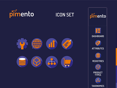 Pimento Icons Design application b2b design icon design icons vector webapps