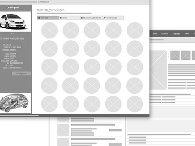 Wireframe ePER 2 app apps application b2b parts catalogue responsive design ui ux design ux design wireframe wireframe design