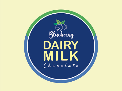 Blueberry Dairy Milk Chocolate Logo design brand creative logo foody logo graphic design icon iconic logo identity logo logodesign