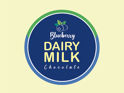 Blueberry Dairy Milk Chocolate Logo design