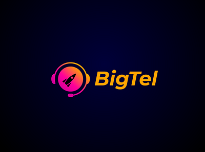 BigTel Logo big logo branding graphic design icon identity design illustrator logo logobranding logodesign logos logotype rocket vector