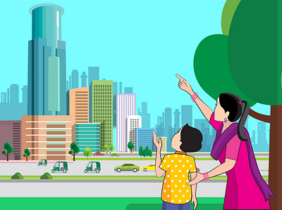 Illustration of Dhaka City adobe app art artwork best illustration branding city city illustration comic design dhaka graphic design illustration illustrator painting photoshop vector