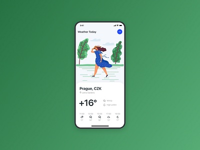 Daily UI #037 – Weather 037 challenge clean ui daily 100 challenge daily ui dailyui design mobile mobile ui ui uxui weather weather app