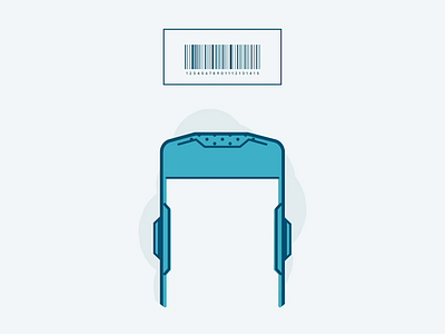 Motion - Barcode Scanning animation illustration motion design vector