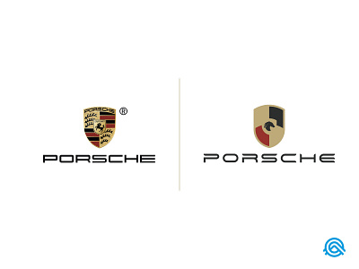 Porsche Minimal Rebrand branding clean logo design minimalist logo porsche rebranding