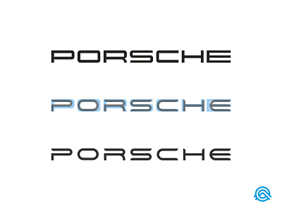 Porsche Minimal Redesign (new font) concept design dynamic font design legibility logo redesign minimal new porsche redesign