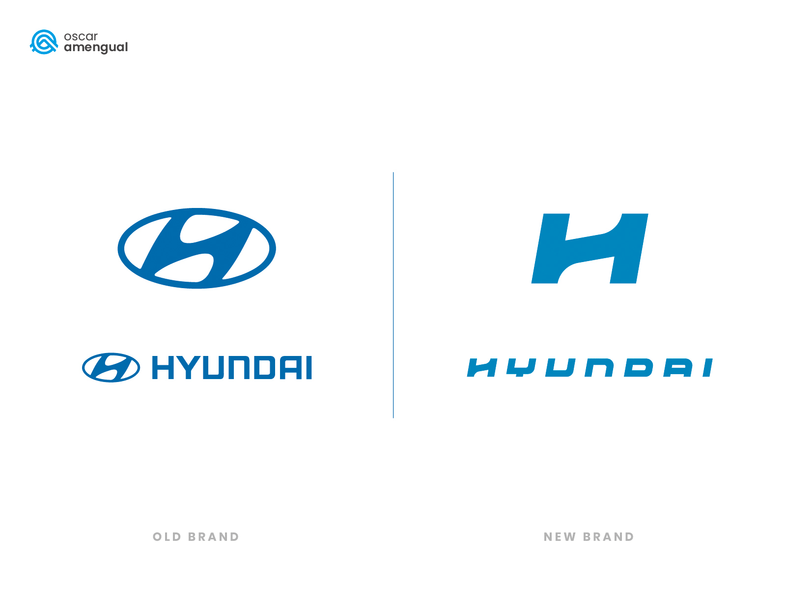 Hyundai brand redesign brand branding car concept design design hyundai minimal rebranding redesign