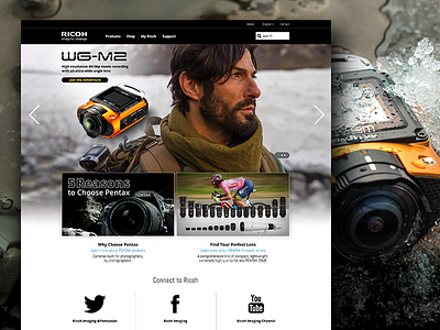 Ricoh Homepage ui ux web design website