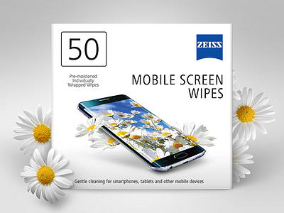 Zeiss Screen Wipes branding electronics mobile packaging