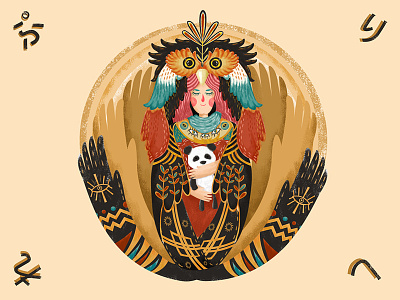 goddess of the owl culture design goddess ilustration owl owls princess