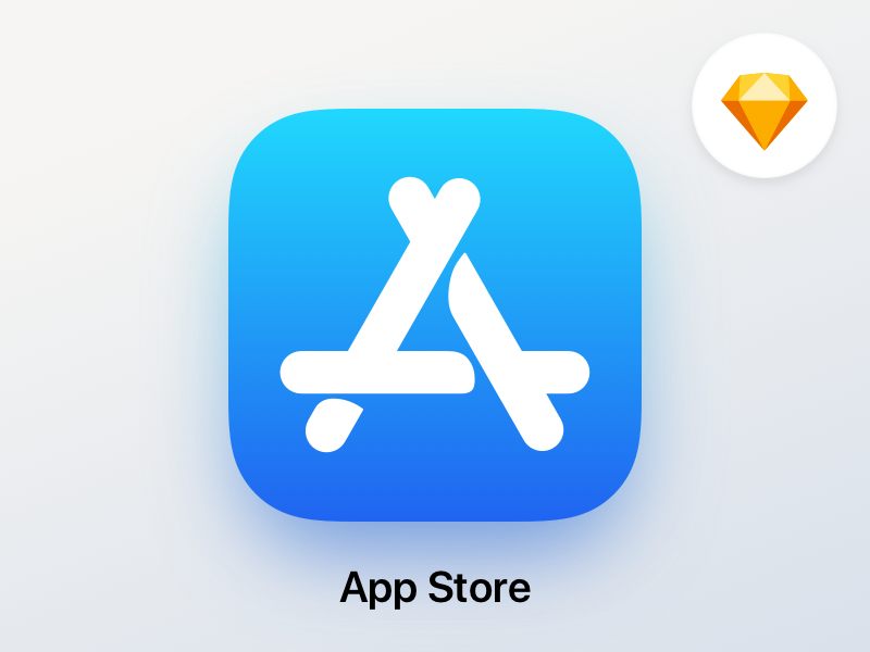 Download iOS 11 App Store Icon - Free Sketch / Vector Download by ...