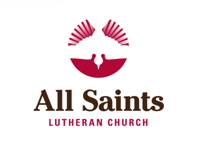 All Saints Identity cheltenham church dove identity light logo maroon univers