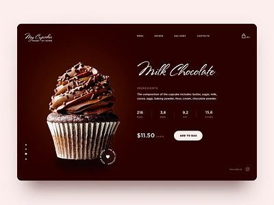 Sweet Chocolate Cupcakes brown chocolate chocolate bar cupcake cupcakes dailyui deserts eat food landing made main mainpage muffin product sweet ui website