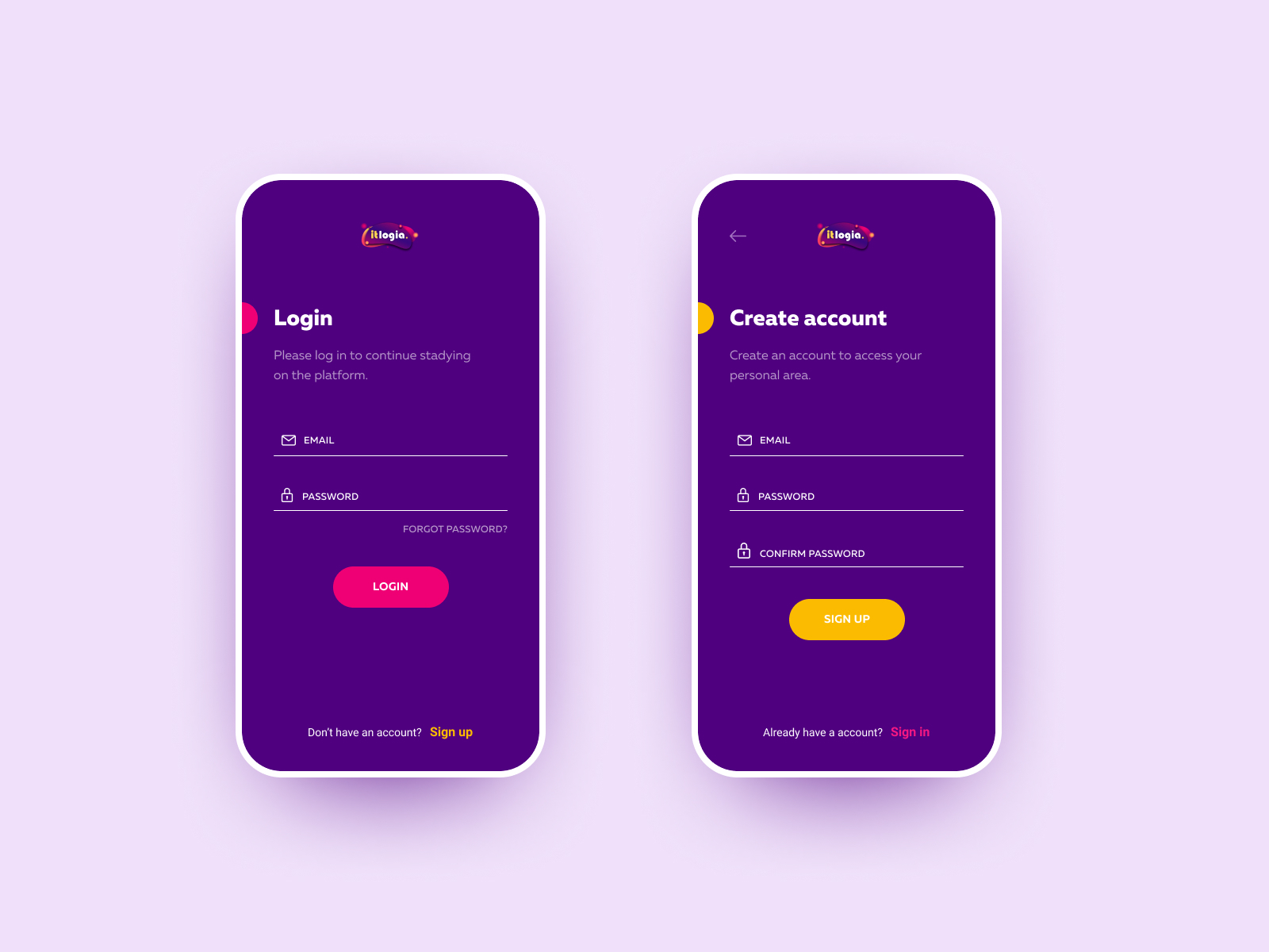 Daily UI 001 — Sign up page by Olga Chernova on Dribbble