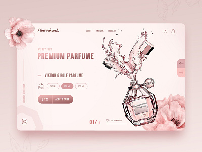 Premium Parfume Home Page Concept creativity daily design homepage landing landingpage main page minimal ui ux web webdesign website