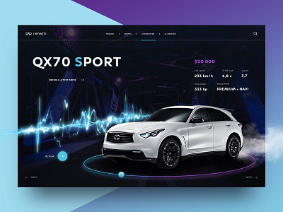 Infiniti Concept car concept creativity daily design homepage infiniti landing landingpage main page sportcar ui ui ux uidesign ux uxdesign web webdesign website