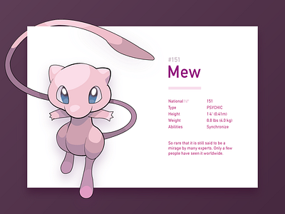 Pokémon Profile Card design illustration illustrator pen tool pokemon vector art