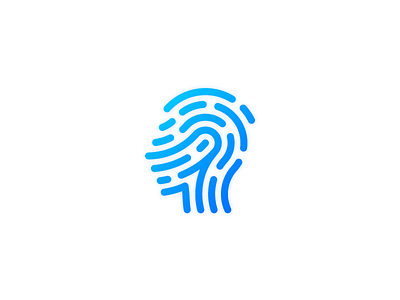 Face or a fingerprint? apps branding flat design illustration logo