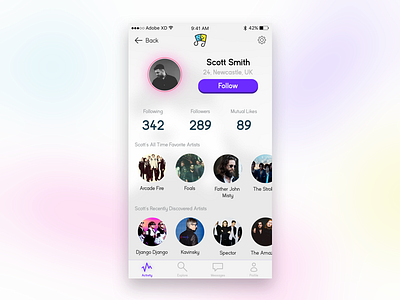 Profile Page - Music App