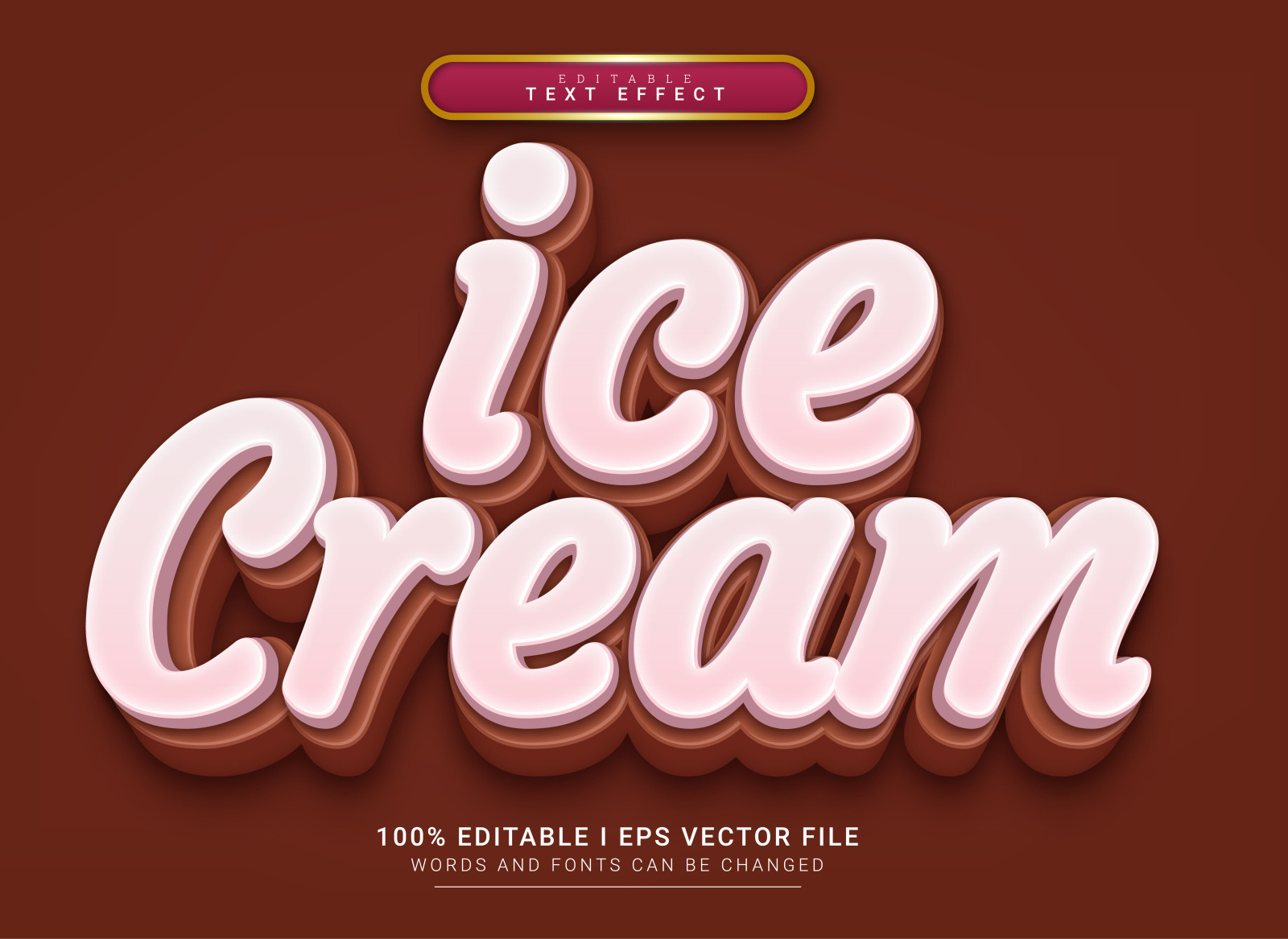 Ice Cream Text Effect by BbasGula_studios on Dribbble