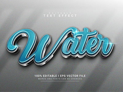 Water Text Effect editable text