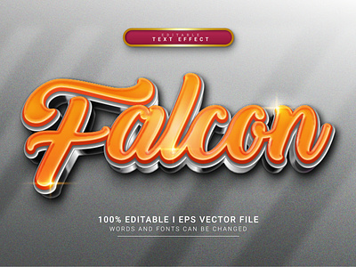 Falcon Text Effect editable text